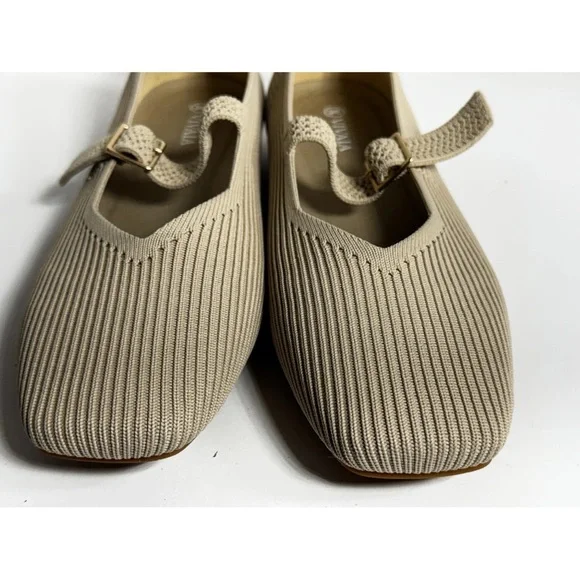 VIVAIA Shoes Womens Sz 9/40 Square-Toe Margot Mary Jane Minimalist Travel Ballet - Picture 8 of 10